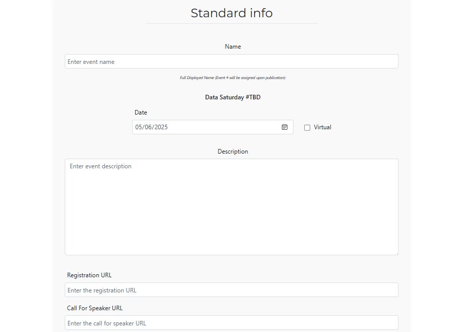 Create an Event Information image